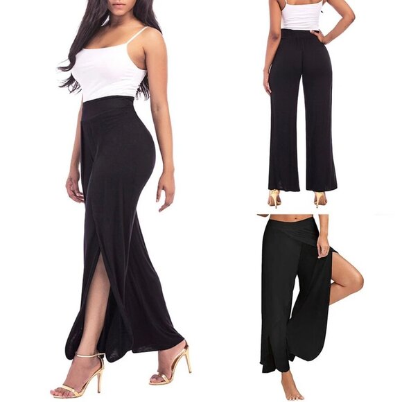 Pants - Loose Baggy Wide-Leg Dance Lounge Yoga Pants Ladies Trousers Bottom